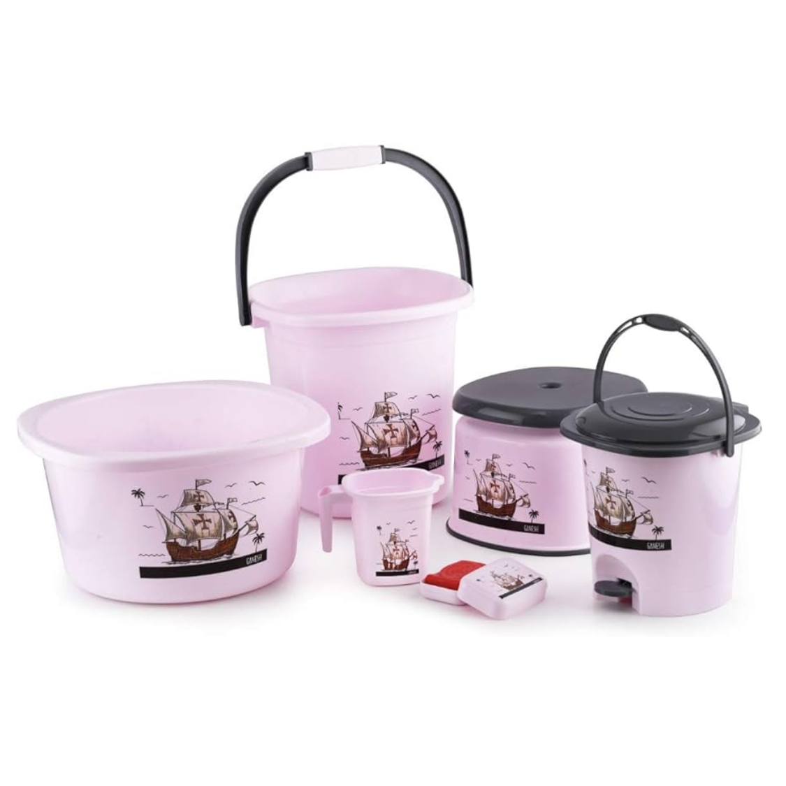DUMBELLS CLEAN UP BUCKET 6 PCS SET