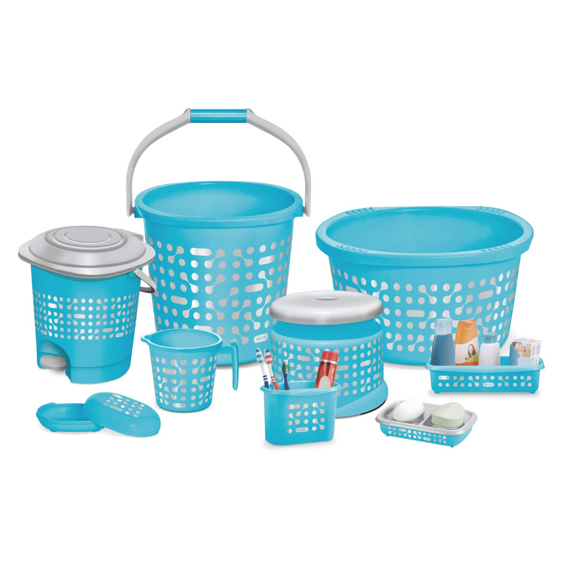 DUMBELLS CLEAN UP BUCKET 9 PCS SET