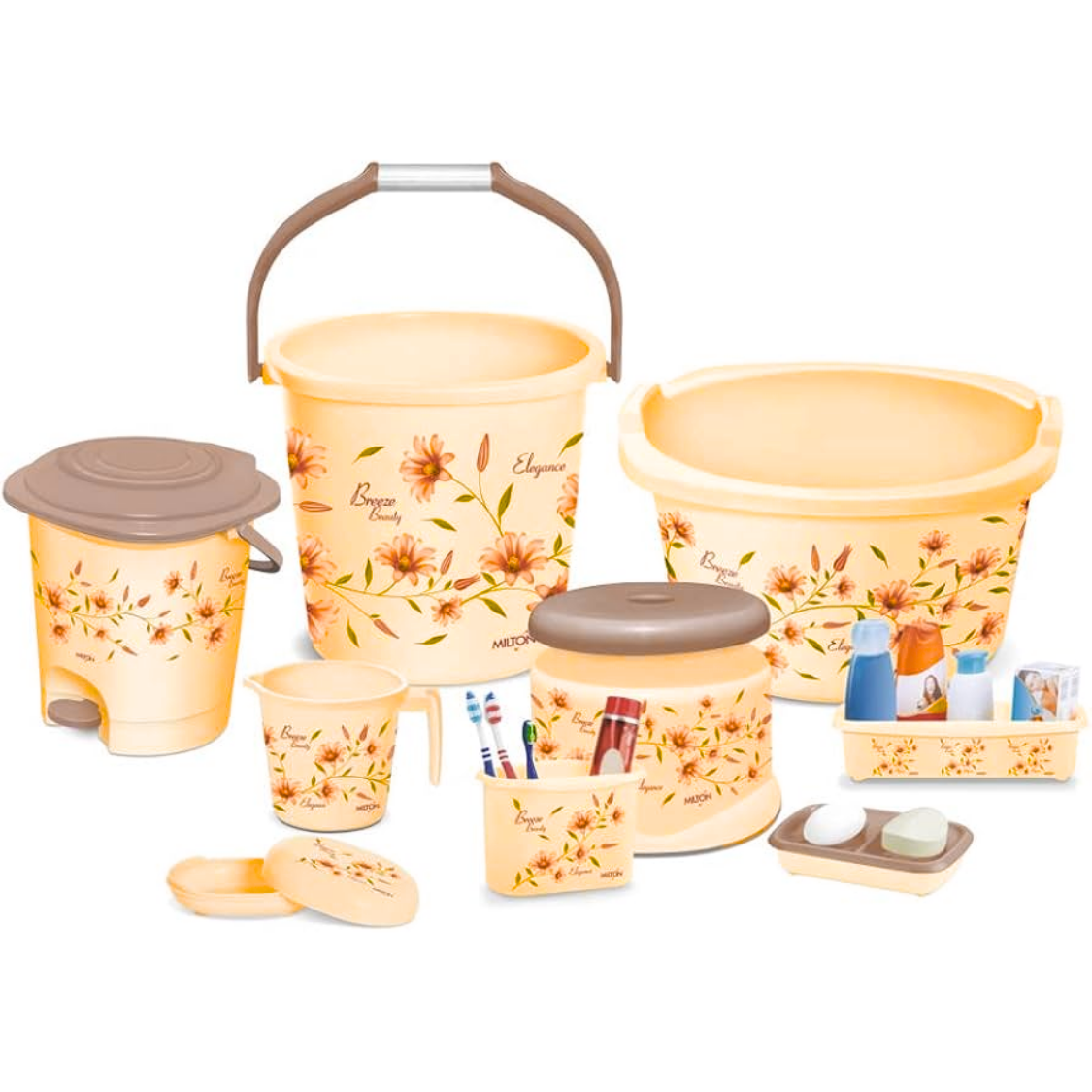 ELEGANCE CLEAN UP BUCKET LARGE SET - 9 PCS