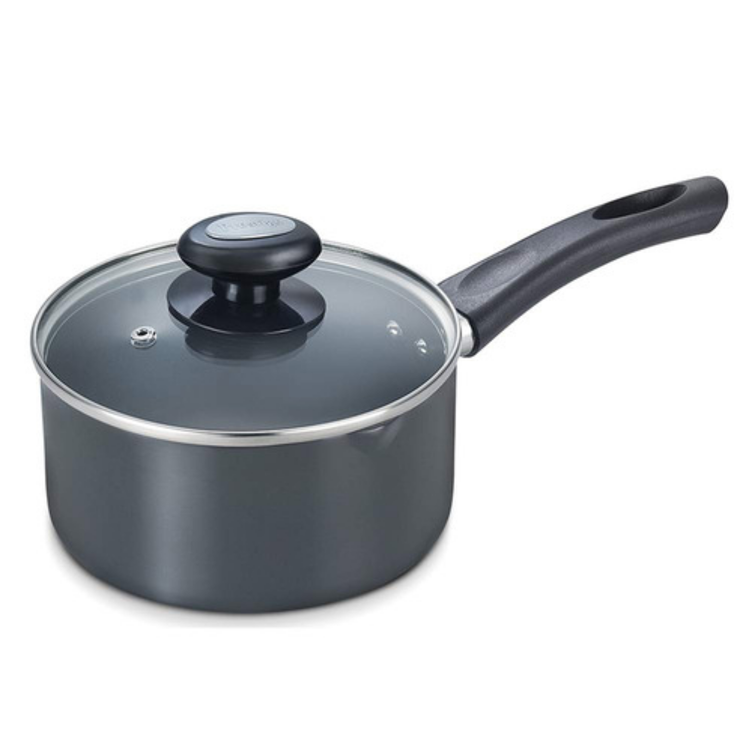 HARD ANODISED PLUS COOKWARE Milk Pan 16cm With Glass Lid