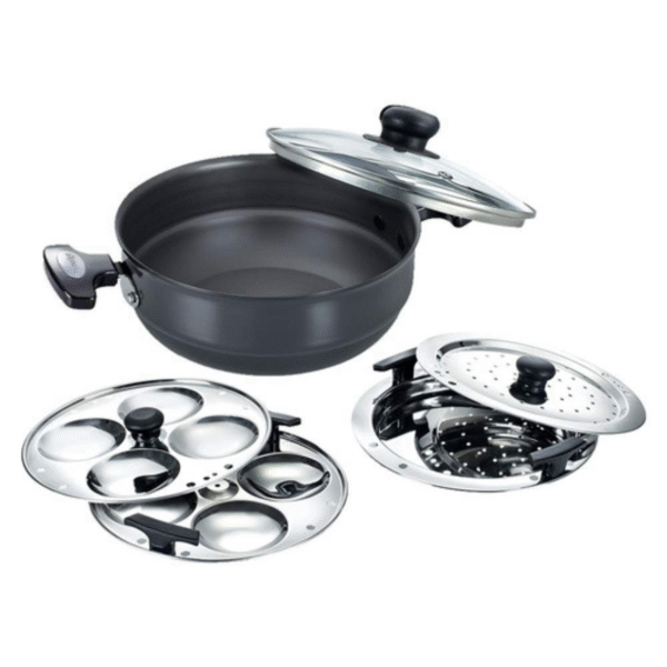 HARD ANODISED PLUS COOKWARE Multi-Kadai 22cm