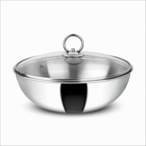 HONEYCOMB TRIPLY DEEP KADAI WITH GLASS LID DEEP KADAI 240 mm (3.5 LTRS)