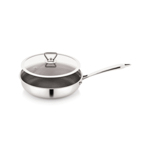HONEYCOMB TRIPLY TAPPER FRY PAN WITH GLASS LID TAPPER FRY PAN 220 mm