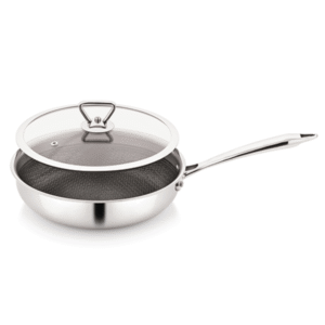 HONEYCOMB TRIPLY TAPPER FRY PAN WITH GLASS LID TAPPER FRY PAN 240 mm