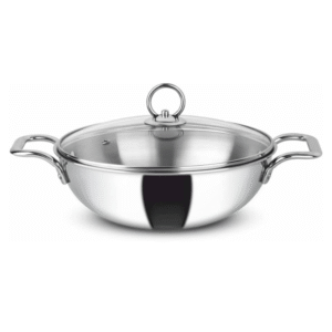 NON-STICK COOKWARE (LEGEND SERIES) 3.2 Deep Kadai (With Glass Lid) 3.5 Ltrs
