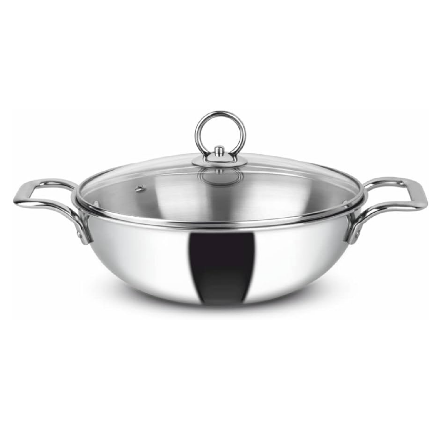 NON-STICK COOKWARE (LEGEND SERIES) 3.2 Deep Kadai (With Glass Lid) 3.5 Ltrs