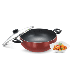 OMEGA DELUXE COOKWARE Deep Kadai 30cm With Glass lid