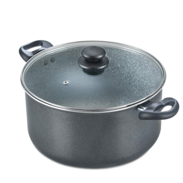 OMEGA DELUXE GRANITE COOKWARE Stock Pot 28cm With Lid