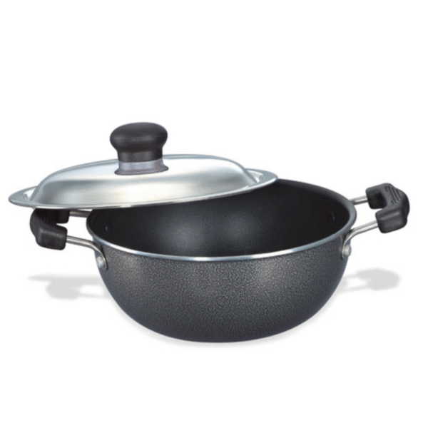 OMEGA SELECT PLUS COOKWARE Flat Base Kadai 25cm With Lid
