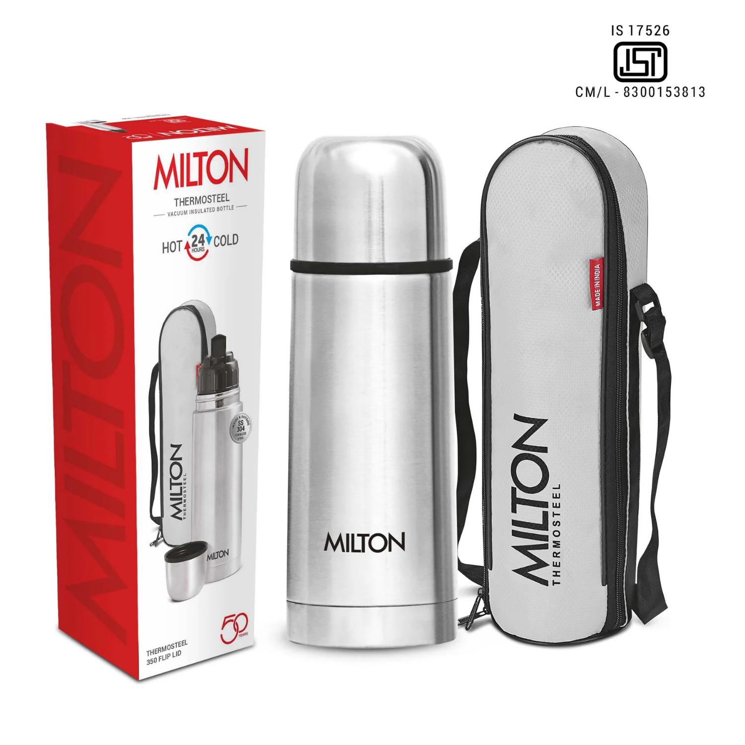 STAINLESS STEEL THERMOSTEEL 350 ML WITH FLIP LID