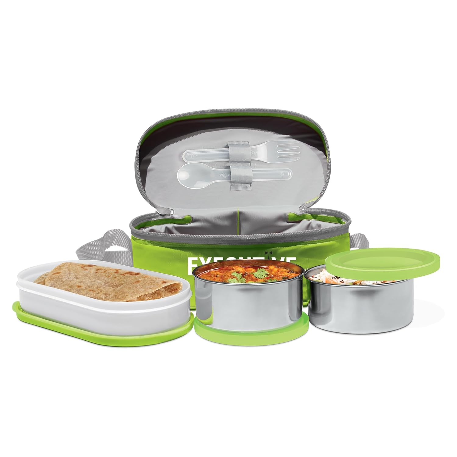 TIFFINS (SOFTLINE) EXECUTIVE LUNCH 1 OVAL+2 ROUND CONTAINERS